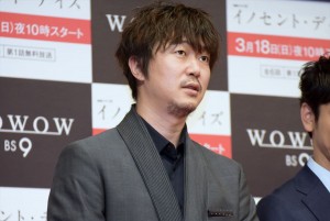 『連続ドラマW イノセント・デイズ』完成披露試写会＆舞台挨拶に登壇した新井浩文