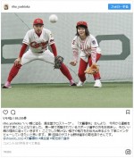 吉岡里帆、“カープ女子”姿に大反響「始球式してほしい」