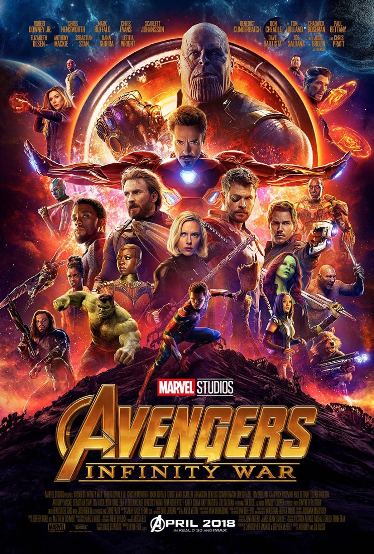 映画『アベンジャーズ/インフィニティ・ウォー』US版ポスタービジュアルが解禁