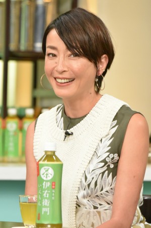 サントリー緑茶「伊右衛門」新TVCM先行記者発表会に出席した宮沢りえ