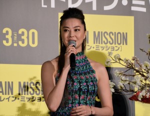 『トレイン・ミッション』ジャパンプレミアに登場した観月ありさ