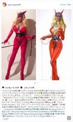 『キューティーハニー』の悪役シスタージルに扮した叶恭子　※「叶恭子」インスタグラム