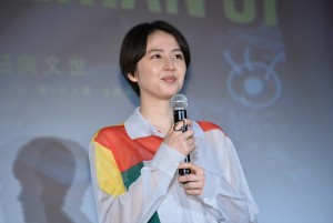 『コンフィデンスマンJP』完成披露試写会＆舞台挨拶にて、長澤まさみ