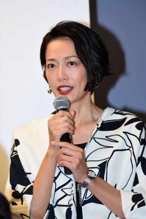 テレビ朝日2018年4月クール『特捜9』記者会見に登場した原沙知絵