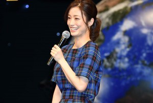 『名探偵コナン ゼロの執行人』完成披露舞台挨拶に登壇した上戸彩