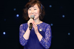 『名探偵コナン ゼロの執行人』完成披露舞台挨拶に登壇した山崎和佳奈