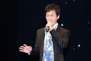 『名探偵コナン ゼロの執行人』完成披露舞台挨拶に登壇した小山力也