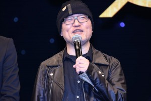 『名探偵コナン ゼロの執行人』完成披露舞台挨拶に登壇した青山剛昌