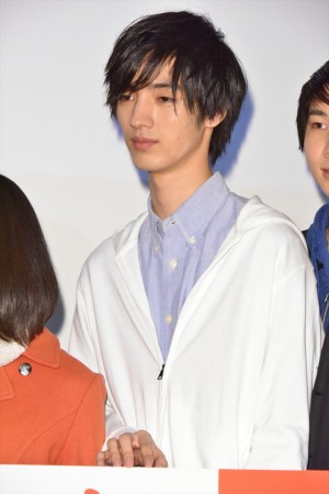 『ミスミソウ』初日舞台挨拶に登壇した清水尋也