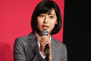 『Missデビル　人事の悪魔・椿眞子』第1話完成披露試写会＆制作発表に登場した白石聖