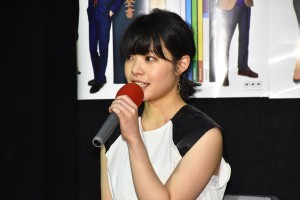 土曜ドラマ『やけに弁の立つ弁護士が学校でほえる』会見に登場した岸井ゆきの