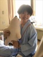 矢方美紀、入院時の写真