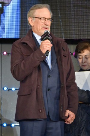 映画『レディ・プレイヤー1』ジャパンプレミアに登場したスティーヴン・スピルバーグ