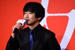 映画『友罪』完成披露試写会に登場した瑛太