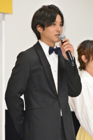 映画『孤狼の血』完成披露試写会に登場した松坂桃李