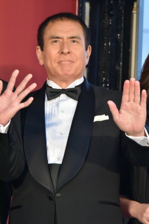 映画『孤狼の血』完成披露試写会に登場した伊吹吾郎