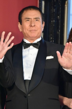 映画『孤狼の血』完成披露試写会に登場した伊吹吾郎