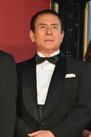 映画『孤狼の血』完成披露試写会に登場した伊吹吾郎