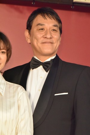 映画『孤狼の血』完成披露試写会に登場したピエール瀧