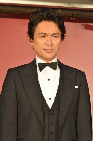 映画『孤狼の血』完成披露試写会に登場した江口洋介