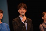 映画『恋は雨上がりのように』完成披露試写会に登壇した葉山奨之