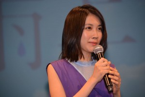 映画『恋は雨上がりのように』完成披露試写会に登壇した松本穂香