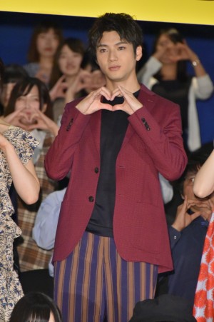 映画『となりの怪物くん』初日舞台挨拶に登壇した山田裕貴