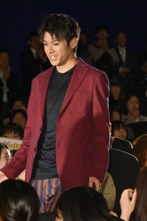 映画『となりの怪物くん』初日舞台挨拶に登壇した山田裕貴