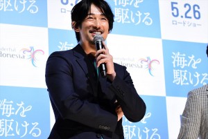 『海を駆ける』完成披露イベントに登壇したディーン・フジオカ