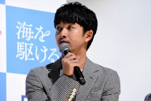 『海を駆ける』完成披露イベントに登壇した太賀