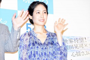 『海を駆ける』完成披露イベントに登壇した阿部純子