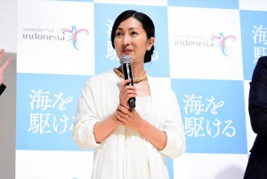 『海を駆ける』完成披露イベントに登壇した鶴田真由