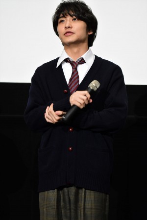 映画『兄友』完成披露上映会 舞台挨拶に登壇した松岡広大