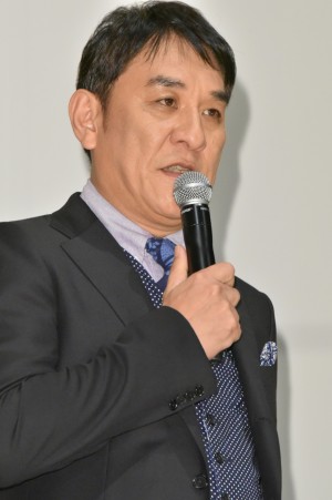 『孤狼の血』初日舞台挨拶に登壇したピエール瀧