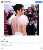 カンヌ映画祭におけるケンダル・ジェンナー　※「ジェナ・アトキン」インスタグラム