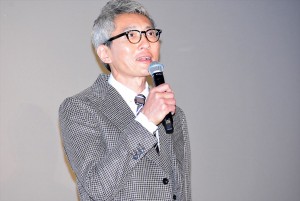 『のみとり侍』初日舞台挨拶に登壇した松重豊