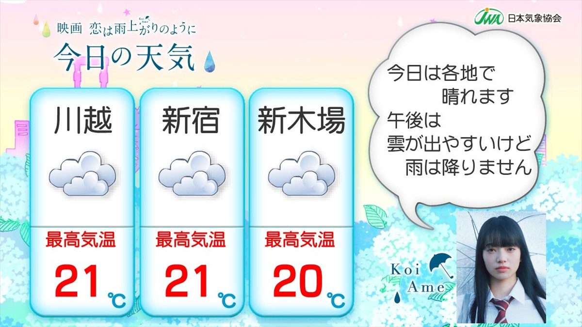 小松菜奈＆大泉洋『恋雨』が天気予報をジャック　スペシャルコラボ決定