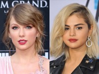 （左から）大親友テイラー・スウィフトのコンサートにサプライズ登場したセレーナ・ゴメス