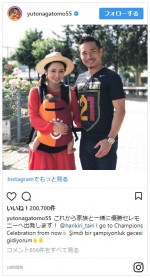 平愛梨＆息子とのほのぼの家族写真を披露　※「長友佑都」インスタグラム