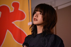 映画『犬ヶ島』来日記念舞台挨拶に登壇した池田エライザ