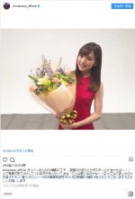 髪を切る前はこんな長さだった　※「真野恵里菜」インスタグラム