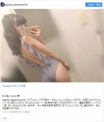 「わたしにしてはちょいセクシー」という雑誌撮影オフショット　※「荻野由佳」インスタグラム