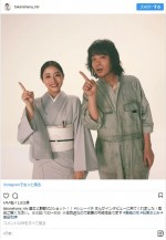 美しくキメた着物姿も笑顔のオフショットも両方かわいい　※『高嶺の花』公式インスタグラム