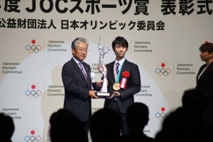 平成29年度JOCスポーツ賞 表彰式に出席した羽生結弦