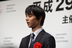 平成29年度JOCスポーツ賞 表彰式に出席した羽生結弦