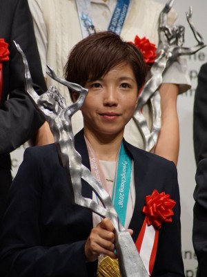 平成29年度JOCスポーツ賞 表彰式に出席した小平奈緒