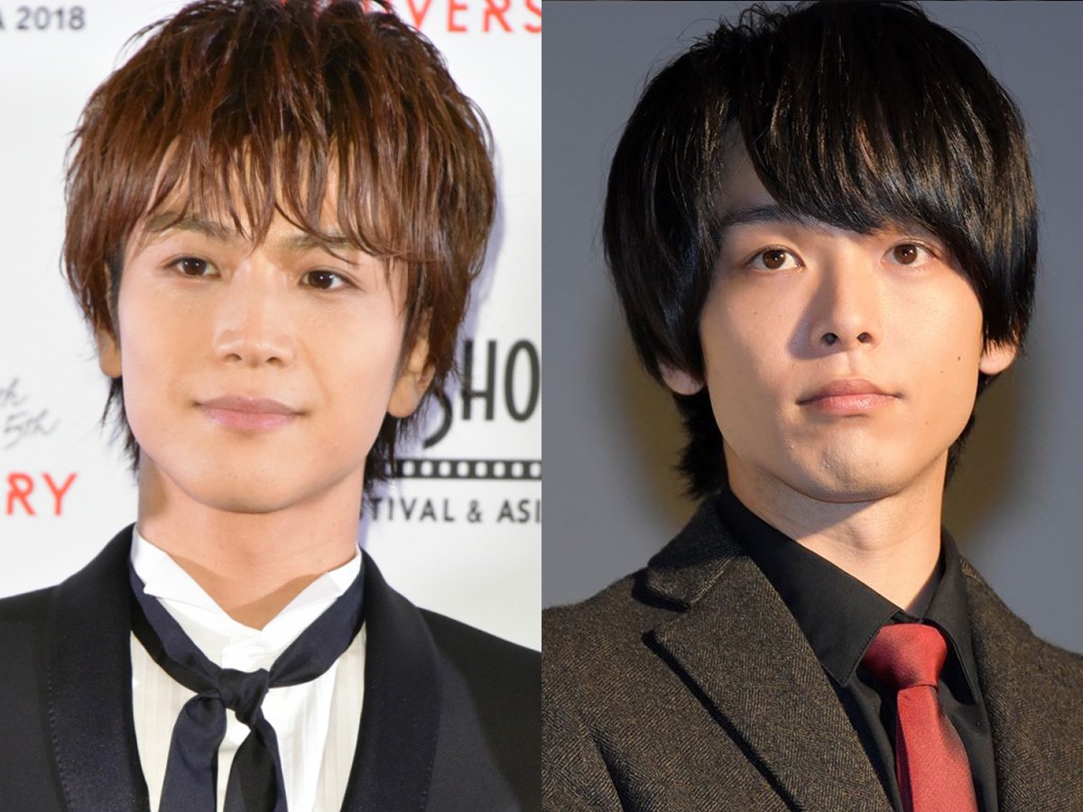 『崖っぷちホテル！』インスタグラムに登場した岩田剛典（左）と中村倫也（右）