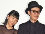 映画『万引き家族』公開記念舞台挨拶に出席した安藤サクラとリリー・フランキー