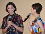 映画『それいけ！アンパンマン　かがやけ！クルンといのちの星』完成披露試写会に出席した杏と戸田恵子