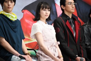 『劇場版 仮面ライダービルド Be The One』製作発表会見に登場した高田夏帆